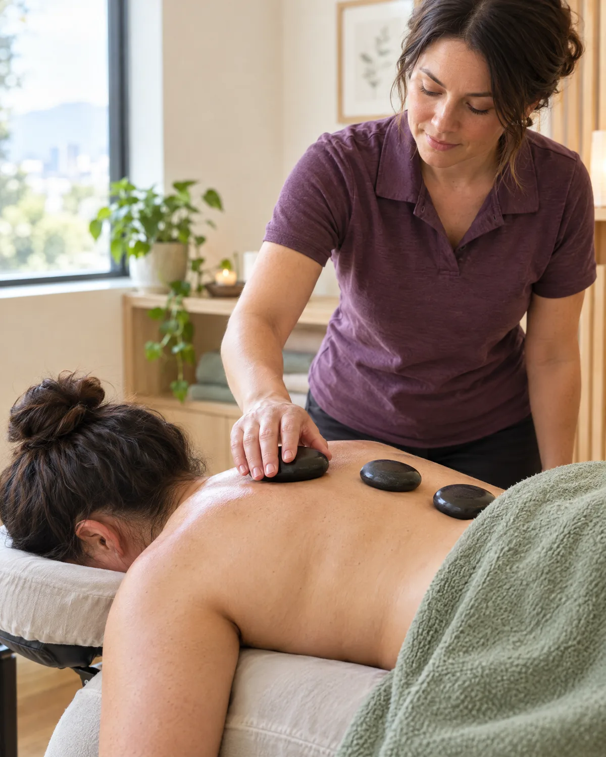 Hot stone massage